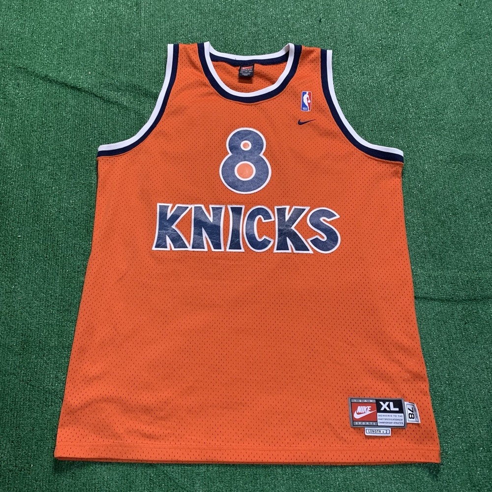 Nike NEW YORK KNICKS NBA Jersey  MENS XL +2 Length #8 Latrell Sprewell VINTAGE